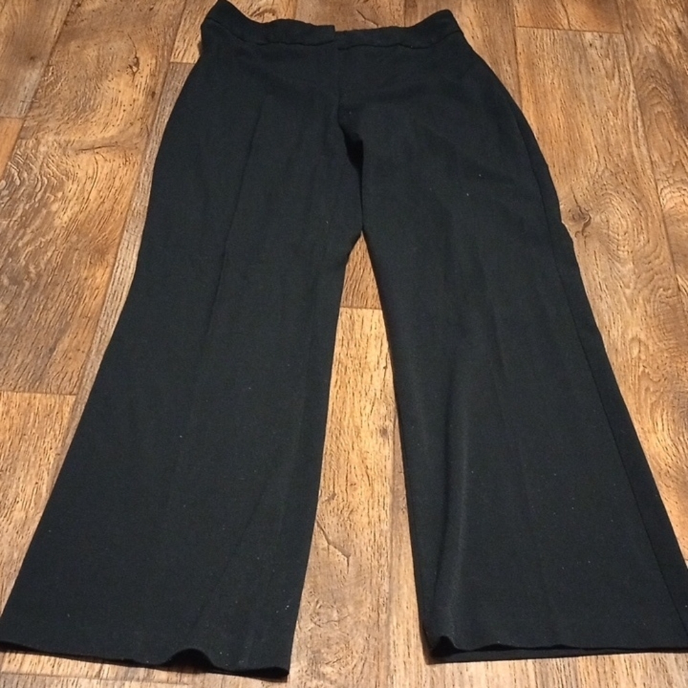 Worthington Womens Black Dress Pants Wide Leg  Pants Size 10 Long